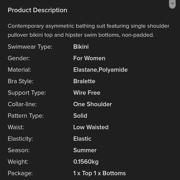 One Shoulder Bikini Set - Picture 5 of 5